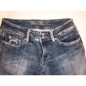 Miss Me Jeans Crystal And Army Green (27 waist)
